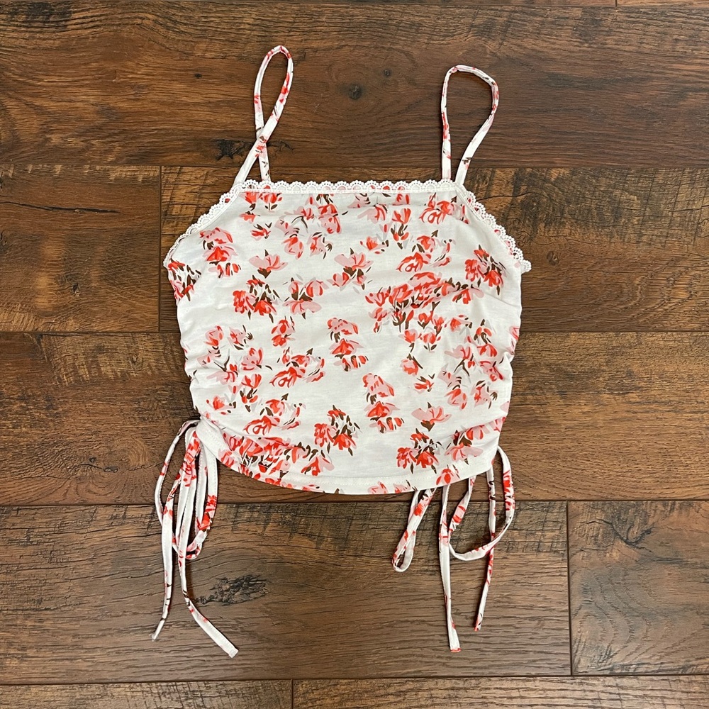 Floral Printed Adjustable Tank Top